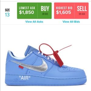 Mca off white size 12